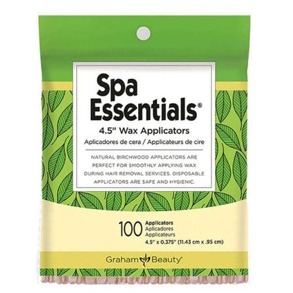 SPA ESSENTIAL BIRCHWOOD WAX APPLICATORS 4.5" 100/PK