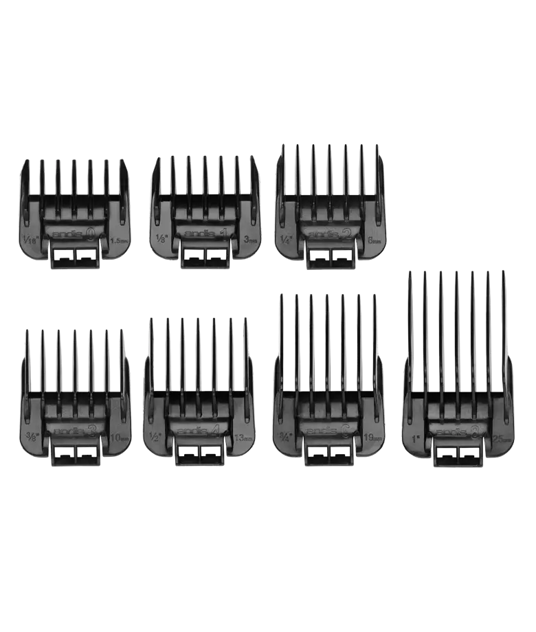 ANDIS SNAP-ON BLADE ATTACHMENT COMBS 7PCS